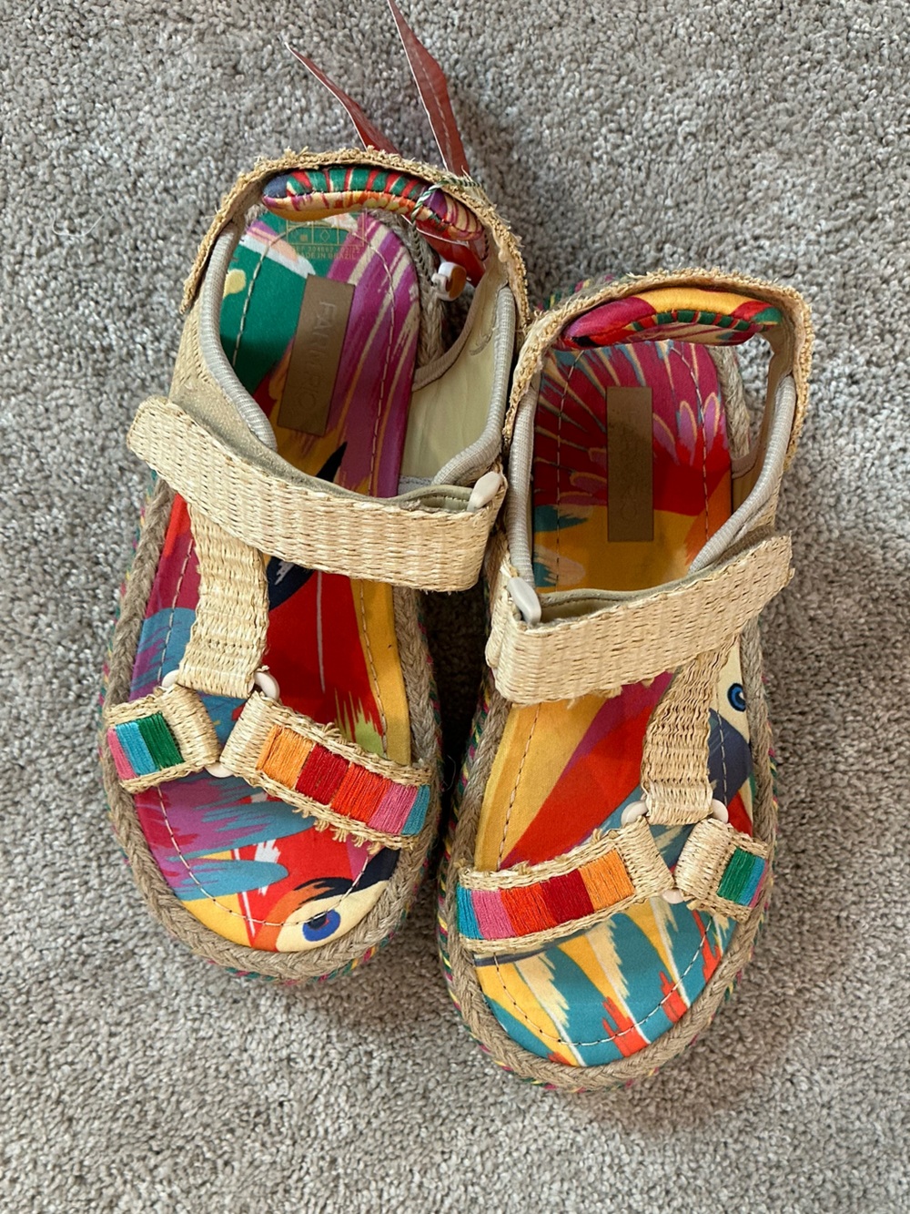 FARM Rio Toucans Multicolor Platform Sandals - Picture 2 of 4